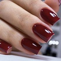 Press on Nails Modelones Red Short Square 32 unidades reutilizáveis