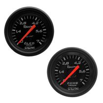 Pressão combustível preto 7 kg 52mm - w04.354p + pressão óleo preto 7kg 52mm - w04.355p