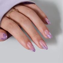 Presse On Nails Battbox Lamp - Amêndoa curta cromada curável Presse On Nails Battbox Lamp - Amêndoa curta cromada curável
