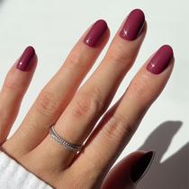Pressione as unhas Glamnetic Berry Maroon Short Round x30