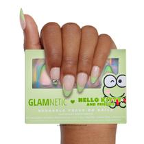 Pressione as unhas Glamnetic x Hello Kitty Keroppi Green