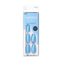 Pressione as unhas KISS Impress No Glue Mani 'Serene Blue' Coffin Pressione as unhas KISS Impress No Glue Mani 'Serene Blue' Coffin