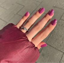 Pressione as unhas KQueenest Short Square Berry Purple Acrílico