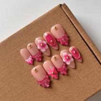 Pressione as unhas MAGLFELL Luxury Medium Ammond 3D False Nails