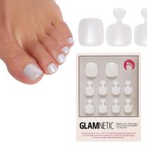 Pressione nas unhas dos pés Glamnetic Hailey Soft Pearl White Glossy Pressione nas unhas dos pés Glamnetic Hailey Soft Pearl White Glossy