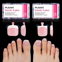 Pressione nas unhas dos pés Plauva French Tip rosa e branco 300 unidades Pressione nas unhas dos pés Plauva French Tip rosa e branco 300 unidades