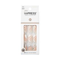 Pressione nas unhas KISS Impress No Glue 'On My Mind' White