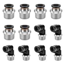 Pressione para conectar as conexões CNAODUN, tubo de 5/16" OD x 3/8" NPT