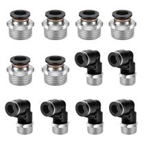 Pressione para conectar os acessórios CNAODUN 12 unidades de tubo de 10 mm OD x 1/2 NPT