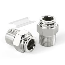 Pressione para conectar os acessórios TAILONZ PNEUMATIC 304 em aço inoxidável