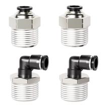 Pressione para conectar os acessórios TAILONZ PNEUMATIC PC-1/4-N4+PL-1/4-N4