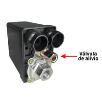 Pressostato De Botão Para Compressor, 135/175 Psi, 1 Via Pressostato De Botão Para Compressor, 135/175 Psi, 1 Via