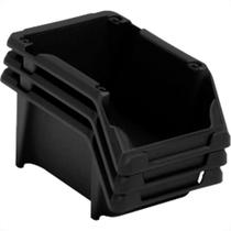 Presto Gaveteiro Empilhaveis Preto 03 - Kit C/12 Pc Presto Gaveteiro Empilhaveis Preto 03 - Kit C/12 Pc