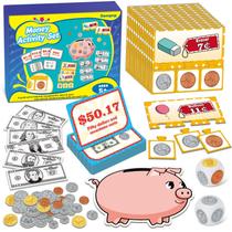 Pretend Play Money Set Zazopup para crianças aprendendo com cartões e banco Pretend Play Money Set Zazopup para crianças aprendendo com cartões e banco