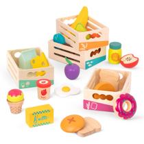 Pretend Play Wooden Play Food B. brinquedos Little Foodie Groups