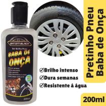 Pretinho Limpa Pneu Baba de Onça 100% Original 200ml Batom Black