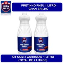 Pretinho Pneus Gran Brilho 1L - kit c/ 2 unds
