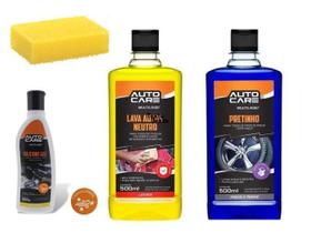 Pretinho , Shampoo , Silicone Gel , Auto Care Kit 3x1 - Multilaser