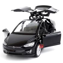 (Preto)1:32 Carro de seis portas modelo tesla modelo x com luzes de simulação e brinquedos de música para presente infantil (Preto)1:32 Carro de seis portas modelo tesla modelo x com luzes de simulação e brinquedos de música para presente infantil