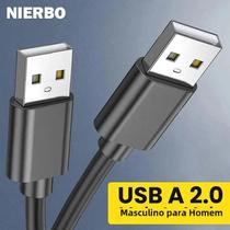 Preto 1.5m Usb A Macho Para Macho Supersvelocidade Usb 2.0 Cabo 24 28awg Nierbo Cabo De Dados