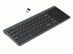Preto 59-teclado teclado 2.4g teclado sem fio com touchpad (o