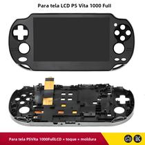 Preto Branco PS Vita 1000 1001 1004 Tela LCD Completa Display Touch Digitizer Conjunto De Moldura