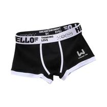 Preto Verde Xl 2xl 3xl Boxer De Algodão Masculino Respirável Macio Moda Roupa Íntima Esportiva