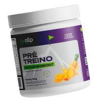 Prétreino Top For Workout Allp Supplements 300g Pó Pote Sabor Frutas Amarelas