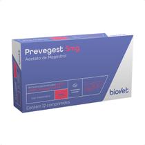 Prevegest 5mg Biovet Anticoncepcional Gatas e Cadelas - 12 Comprimidos