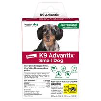 Prevenção contra pulgas, carrapatos e mosquitos K9 Advantix para cães pequenos, 2 unidades Prevenção contra pulgas, carrapatos e mosquitos K9 Advantix para cães pequenos, 2 unidades