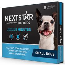 Prevenção de pulgas e carrapatos para cães pequenos NEXTSTAR 3 doses