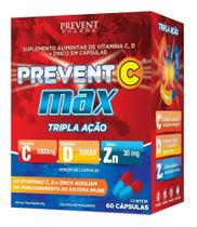 Prevent Max Tripla Ação Vitamina C D E Zinco 60 Capsulas