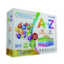 Previnavit Ultra Az Idn Labs - Suplemento de Vitaminas e Minerais Ultra Concentrado - Caixa Com 30 Comprimidos Microtabs