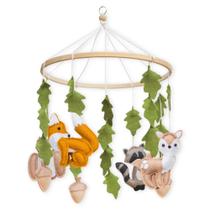 Primeiras aterrissagens do Woodland Baby Mobile para decoração de berçário