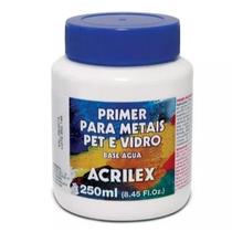 Primer para Metais Pet Vidro base água original Acrilex 250ml Primer para Metais Pet Vidro base água original Acrilex 250ml