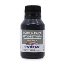Primer para Metal Pet Vidro Base de Água Corfix 100ml Preto