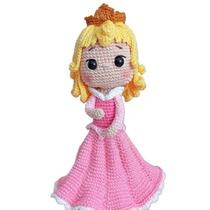 Princesa Amigurumi Crochê Artesanal em Linha de Algodão Princesa Amigurumi Crochê Artesanal em Linha de Algodão