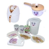 Princesa Cozinha Jantar Menina Air Fryer Brinquedo 14pç Princesa Cozinha Jantar Menina Air Fryer Brinquedo 14pç