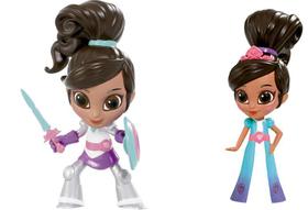 Princesa Nella Kit com 2 Figuras 9 cm - DTC Brinquedos