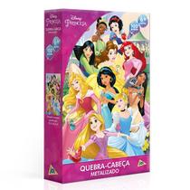 Princesas Quebra-Cabeça 100 Peças Metalizado