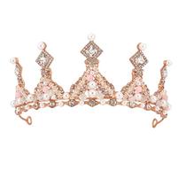 Princess Crown Tiara YOVECATHOU, faixa dourada para meninas, strass Princess Crown Tiara YOVECATHOU, faixa dourada para meninas, strass