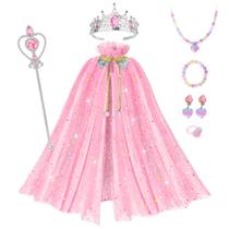 Princess Dress Up VENSEEN para meninas de 3 a 8 anos com capa, coroa e varinha