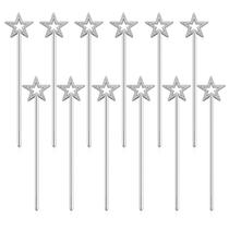 Princess Star Wand ZCYSRLQIN, prata de 13 polegadas, 12 peças para festa Princess Star Wand ZCYSRLQIN, prata de 13 polegadas, 12 peças para festa