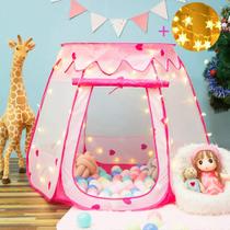Princess Tent Crayline Pop Up com luz estelar para menina de 1 a 3 anos Princess Tent Crayline Pop Up com luz estelar para menina de 1 a 3 anos