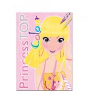 Princess top color - cabelo loiro / capa rosa