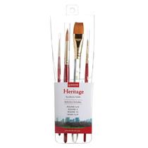 Princeton Heritage, Série 4050, Conjunto com 4 Pincéis Sintéticos de Marta para Aquarela Princeton Heritage, Série 4050, Conjunto com 4 Pincéis Sintéticos de Marta para Aquarela