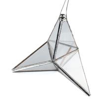 Prisma D'água Feng Shui Estrela 4 Pontas 15,00cm Vidro Metal