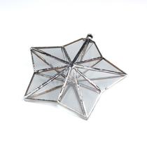 Prisma D'água Feng Shui Estrela 5 Pontas 16,00cm Vidro Metal