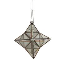 Prisma Dagua Feng Shui Estrela Merkaba 15 Cm Vidro e Metal