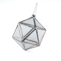 Prisma Dagua Feng Shui Icosaedro 11Cm Vidro Metal Facetado